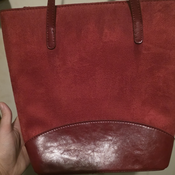 Kate Spade Red Suede Tote Bag - Picture 7 of 7